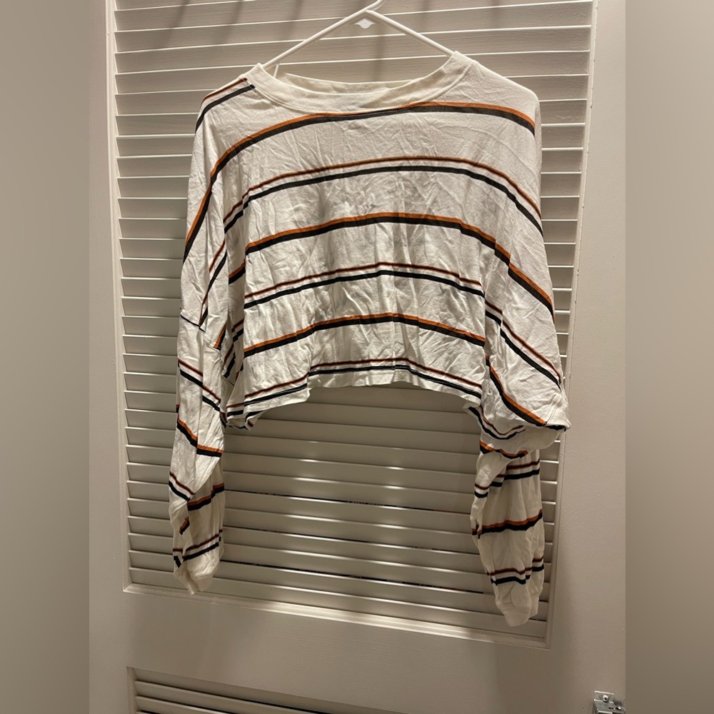 Urban Outfitters Out From Under Cropped Striped Long Sleeve